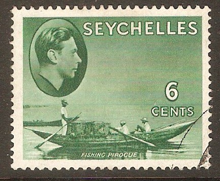Seychelles 1938 6c Greyish green. SG137a.